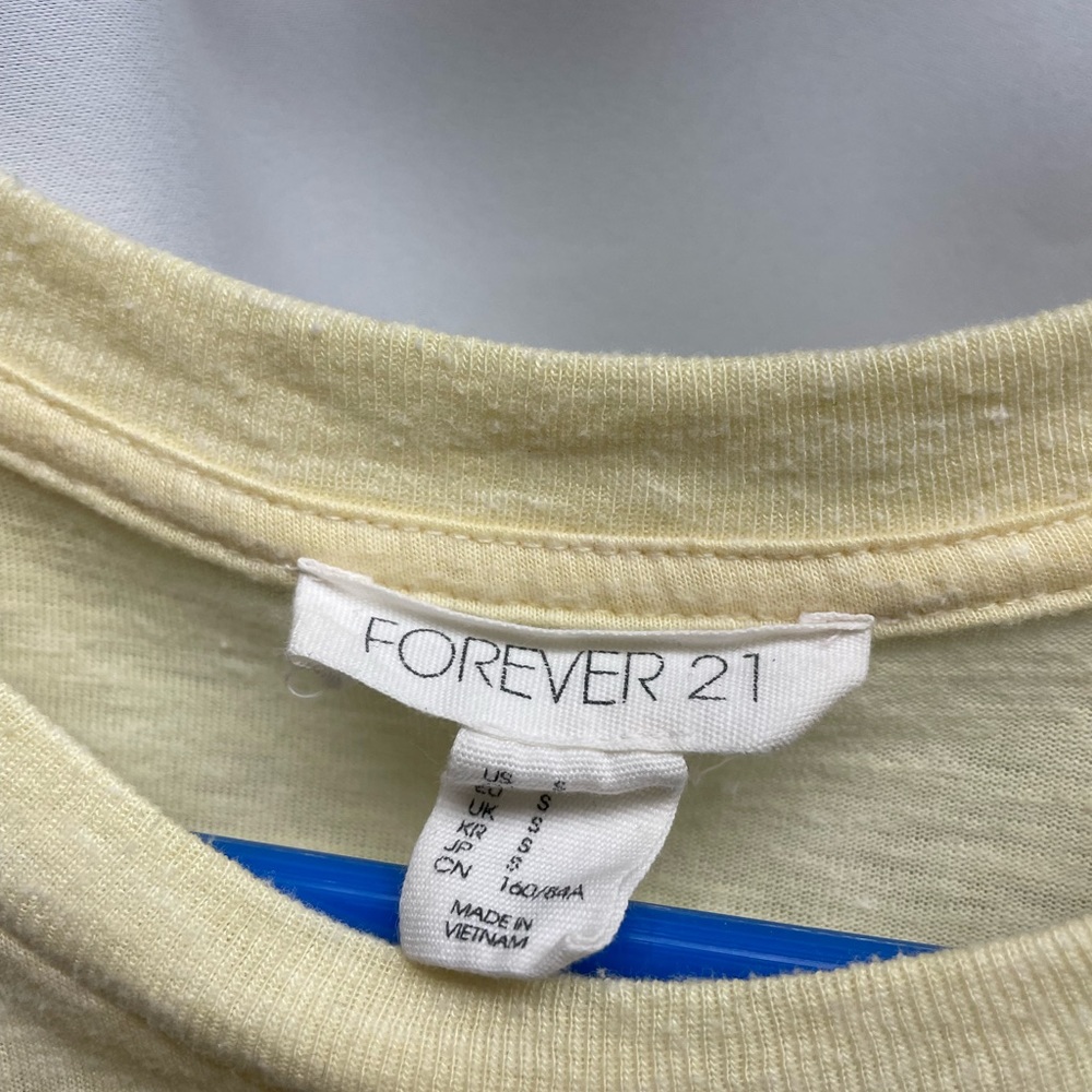 Forever 21 Yellow T Shirt